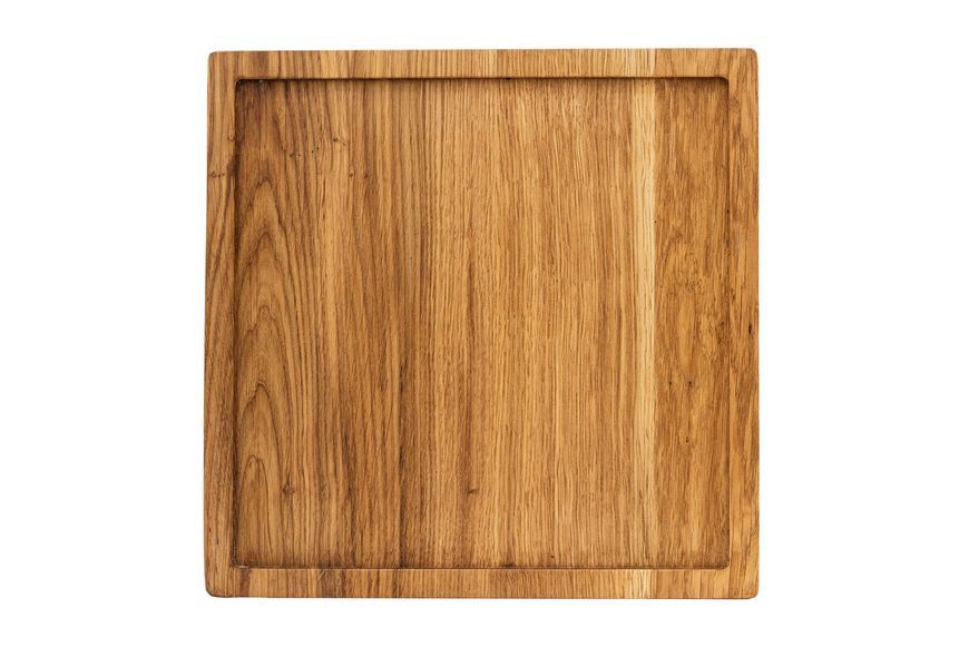 Сервировочная доска Woodbest с квадратной сланцевой пластиной А-9143 фото