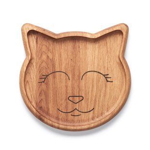 Дерев'яна тарілка "Веселий котик" Woodbest, 20х20 см А-9006 фото