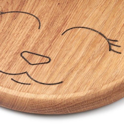 Деревянная тарелка "Веселый котик" Woodbest, 20х20 см А-9006 фото