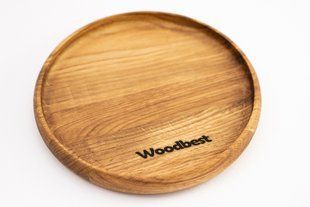 Дерев&rsquo;яна сервірувальна тарілка Woodbest, D20 А-9016 фото