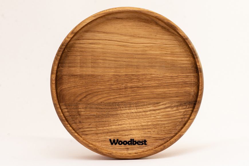 Дерев&rsquo;яна сервірувальна тарілка Woodbest, D20 А-9016 фото
