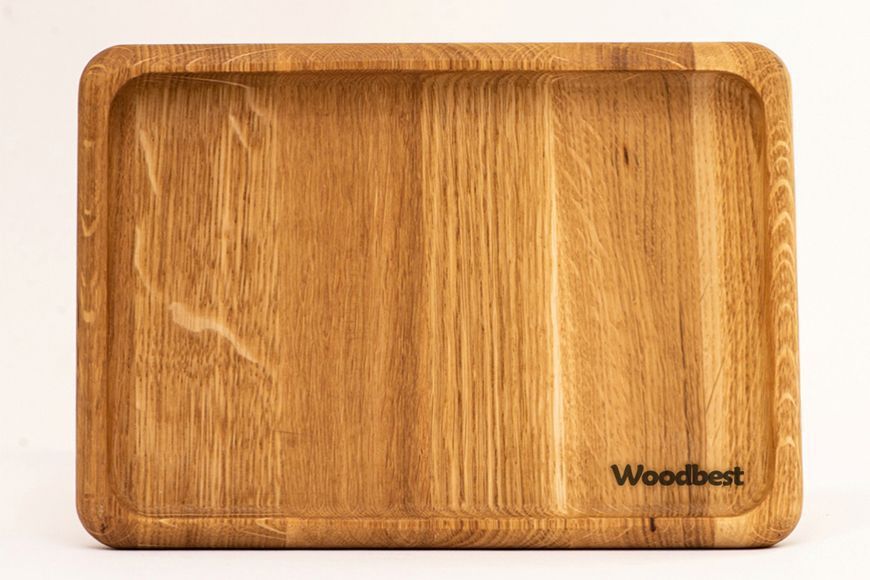 Дерев&rsquo;яна тарілка Woodbest, прямокутна 30х20 см А-9017 фото