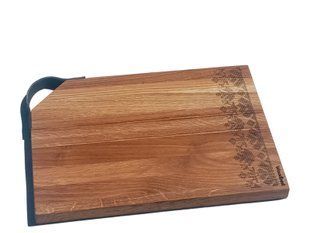 Деревяна кухонна обробна дошка Woodbest з принтом 30х20 см А-1307 фото