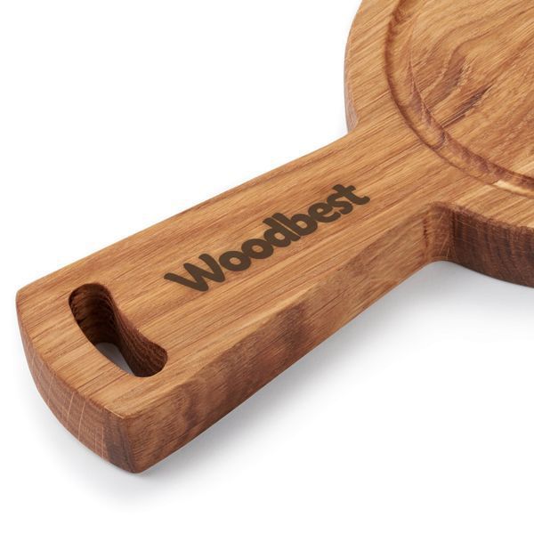 Деревянная сервировочная доска Woodbest, D12 с канавкой А-9121 фото