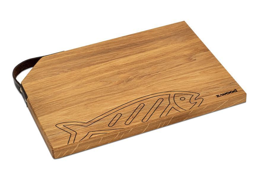Деревяна кухонна обробна дошка Woodbest Grill 35х25 см А-1203 фото