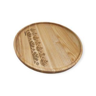 Дерев'яний піднос на ніжках Woodbest 30  см. з принтом "Вишиванка" А 00-0005 фото