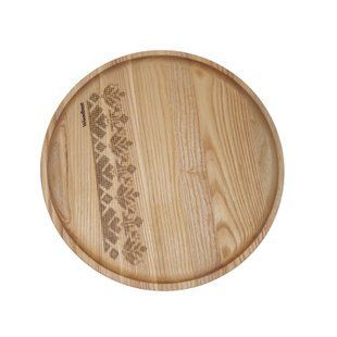 Деревянный поднос  Woodbest 20 см. с принтом "Вышиванка" А-1301 фото
